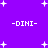 Purple background with white pixelated stars and four instances of '-DINI-' text in a pattern