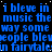 Blue text repeats 'i bleve in i bleve in' and related phrases on a black background with scattered white dots.