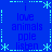 Blue background with cyan border elements and repeated text phrases in blue pixelated font.