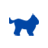 Blue silhouette of a dog in various poses including standing, running, and walking, with text elements 'THE SHAGGY DOG', 'RAISE THE WOOF.', and 'HOW PLAYING!' on a white background.