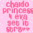 Pixelated pink text on a pink background with white dots, repeating 'chaido princess i eva get it str8' with heart symbols.