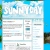 Pixelated webpage screenshot showing 'SUNNYDAY' text at top with blue and green background elements, multiple gray rectangular content blocks below on white background.
