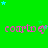 Green background with repeated pink text and scattered blue stars, partially cropped on the right.