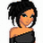 Pixelated cartoon character with black hair and off-shoulder dress next to gray heart-shaped text bubble reading 'polka dot' in pixel font.