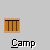 Animated contact sheet showing 25 frames of a pixel art buddy icon featuring a yellow stick figure interacting with brown crates, including running, throwing, and collision effects.