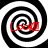Four black-and-white spiral patterns arranged in a with red text overlays showing 'Level' in varying states of distortion