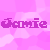 Pixelated text 'Jem' in purple on a pink gradient background with white cloud-like shapes.