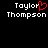 Pixelated text displays 'Taylor Thompson' with a red heart replacing the 'o' in Taylor on the left side of the image.