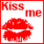 A 2x2 contact sheet of four distinct pixel art icons featuring text and characters, with the top-left icon showing red lips and "Kiss me" text, top-right a girl holding a shamrock, bottom-left displaying green text "I'm Irish", and bottom-right empty gray space.