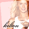 A static icon shows a person with blonde hair wearing a white sleeveless top against a light pink background with the word 'hilon' in black script text.