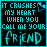 Animated contact sheet of 8 frames showing a text-based buddy icon with cyan neon-style text on black background, featuring repeated phrases and small heart symbols.