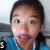 A person in a blue shirt with dark hair appears across six , each showing different mouth shapes and text overlays