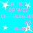 Pixelated blue background with white starbursts and pink text reading 'TALBOT BRAVES CHEERLEADER' and 'GO BRAVES' repeated in a pattern