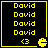 Four identical display yellow text and symbols on black backgrounds with a pixelated style