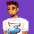 Pixelated cartoon character with dark hair and beard wearing white t-shirt on purple background, text "TRUST ME..." and "I'M SINGLE" in pixel font.