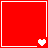 Red square with white borders contains four ; top-left has one white heart, top-right two pink hearts, bottom-left two pink hearts, bottom-right three pink hearts