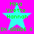 A static image with a bright pink background featuring four identical cyan stars, each containing green text listing names and grade information.