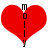Red heart-shaped icon with vertical black text 'MOI' and a small black-and-white top element, featuring subtle pixel-level animation changes.