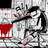 Pixelated static image of a stylized character with black hair, red lips, and white clothing against a gray background with red accents.