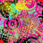 Pixelated of six distinct buddy icons featuring vibrant colors, abstract patterns, and text elements like 'Cool!!' and 'hi' with heart symbols