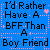 Blue background with black pixelated text reading "I'd Rather Have A BFF Than A Boy Friend" surrounded by pink dotted border and heart shapes.