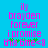 Pixelated text in pink and green on a bright blue background, with slight variations between two side-by-side frames.