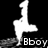 White silhouette of a character in dynamic pose with number '1' on head, text reading "Bboy is my passion hobby dream life" across black background.