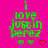 Green text reading "i love justin perez" on a bright pink background with two small red hearts below the name.
