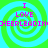 Four identical spiral patterns with green and cyan rings, each containing pink text reading "I LOVE CHEERLEADING" in pixelated font.