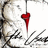 A pixelated image shows a red heart-shaped object suspended by a thin line against a white background, with a black text block on the right reading "And It's All That I've got" in red pixelated font.