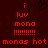 Red pixelated text and symbols on dark red background with black heart symbol above 'luv' in center.