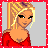 A 4-frame pixel art contact sheet showing a blonde woman in red top and white skirt with sandals, plus text "My Humps" on one frame.