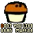 Pixelated muffin icon with brown top and white base, repeated across with changing text colors beneath each instance