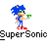 Animated contact sheet of Sonic the Hedgehog character in various forms and poses with green rings, displayed across 21 frames on a gray background.