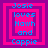 Four identical pixel-art display "Josie loves Naxh and Cappie" text with alternating purple frame patterns on pink backgrounds