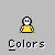 Pixelated character icons in various colors with 'Colors' text below each, some displaying speech bubbles reading 'Cool...' on a gray background.