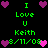 Green text and purple/pink hearts on black background with date 8/11/08, repeated in mirrored layout.