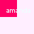 A static image with four pink rectangular blocks and light cyan text reading "amanda" in multiple positions on a white background.