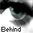 Animated contact sheet of a human eye with text overlay reading "Behind these eyes, is everything you'll never understand" across multiple frames showing subtle animation changes in the eye and text.