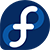 A circular blue icon with a white stylized lowercase 'f' at center, surrounded by a lighter blue curved shape on the left and right sides.