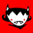 A split-frame animated buddy icon featuring a pixelated cartoon character on red background and green text logo on dark green background.