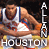 Two side-by-side basketball player images with 'HOUSTON' text below, one showing a white jersey and the other red.
