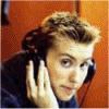 Four- shows a person with light brown hair in various poses: wearing headphones, close-up face, and text "Ohhh Baby" on dark background