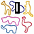 colorful outlined animal shapes with a pink heart overlay and bold text reading SILLY BANDS at the bottom