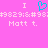 A static pixel art image with a bright pink background featuring white text and cyan symbols.
