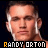 Six identical pixelated headshots of a man with short dark hair and light skin arranged in two , each labeled 'RANDY ORTON' below