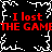 Black background with white pixelated crack patterns and red text repeating "I lost THE GAME" in two