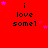 Red background with repeated text "i love some1" and pink stars, showing animation changes in star positions across frames.