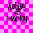 Four identical pixelated text-based icons on a pink and white checkered background, each displaying 'Ashley' above 'Harley' with a heart symbol between the names.