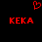 Red pixelated heart symbol above two red 'KEKA' text blocks on black background.